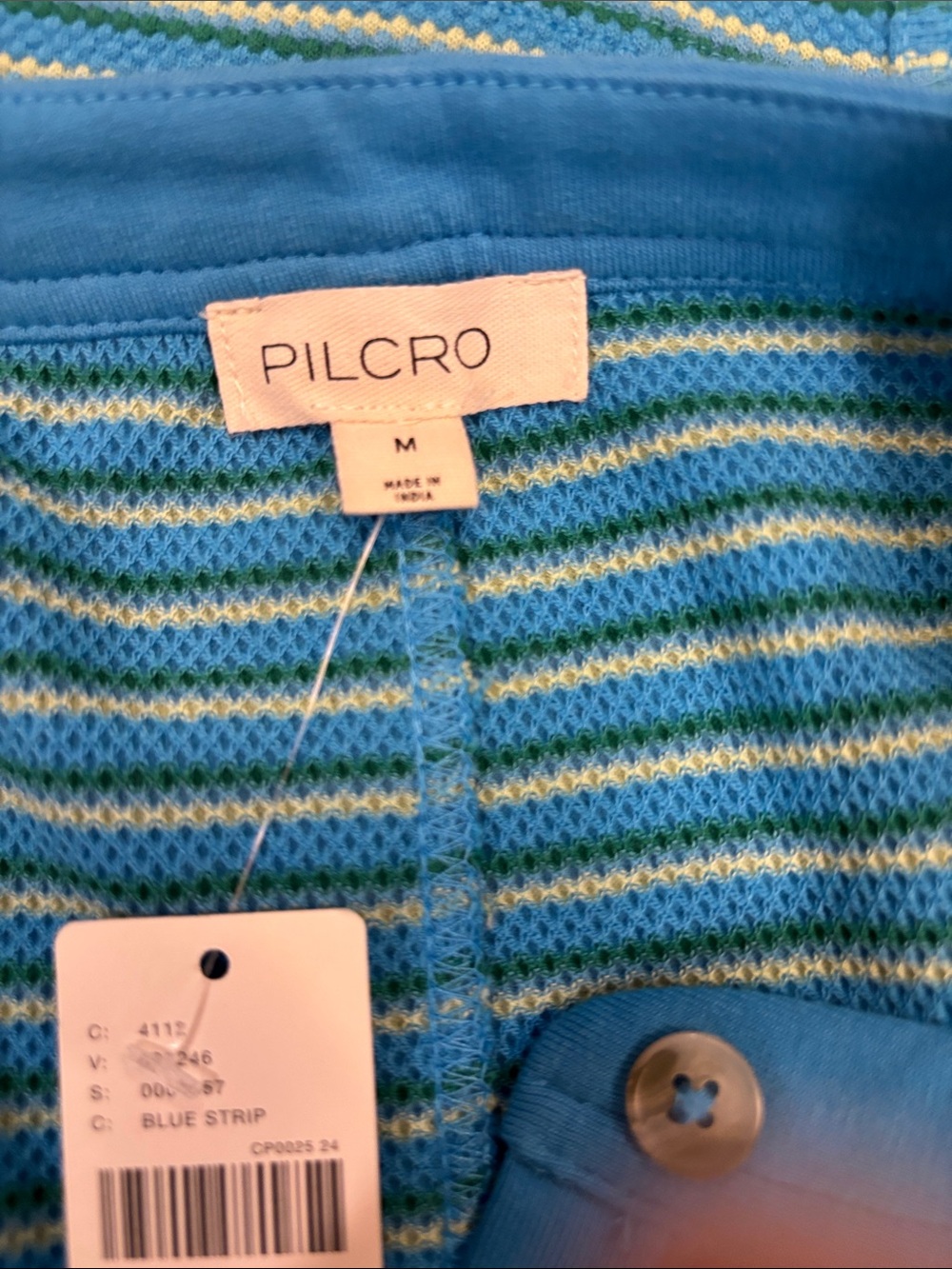Pilcro Blue Striped Halter Button-Front Tank - Picture 2 of 4